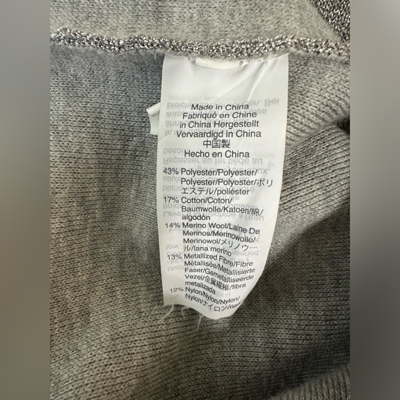 J.CREW Sleeveless Lurex Jumpsuit Silver Black Velvet Tie Back Metallic Wide Leg - Picture 14 of 16